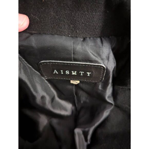 Vintage Aishty Women’s Medium Black Single Button Blazer Jacket Coat - Picture 7 of 8